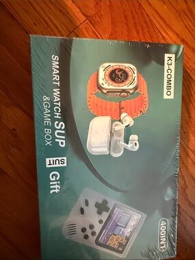 K3-Combo Smart Watch + Earbuds + Game Box - Orange Watch